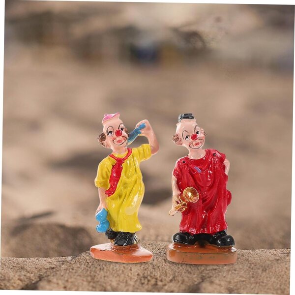 Hemobllo Set 4 Mini Figurines de Clown Décorations en Résine Colorées pour la Maison et les Loisirs