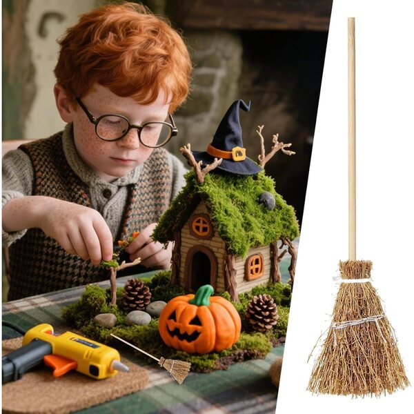 Dekorative Miniatur-Escoba für Halloween und Puppenhaus 6,5 cm
