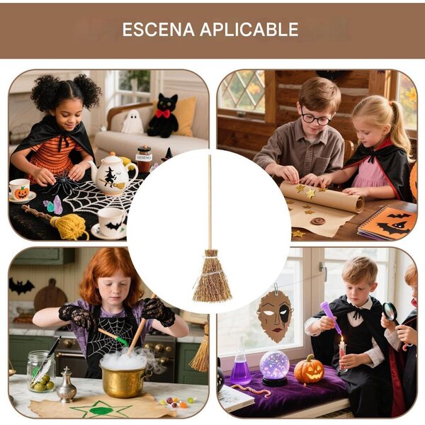 Dekorative Miniatur-Escoba für Halloween und Puppenhaus 6,5 cm