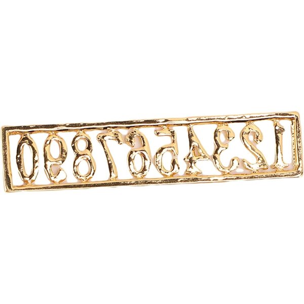 Mini Numeri Porte Dorati in Lega per Case delle Bambole Scala 1:12 - Set da 10
