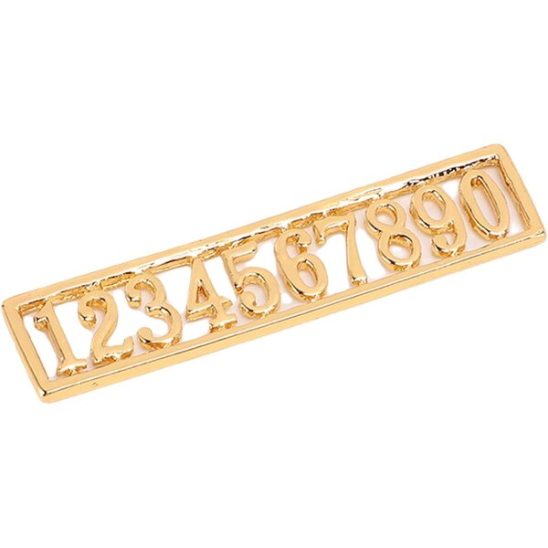 Mini Numeri Porte Dorati in Lega per Case delle Bambole Scala 1:12 - Set da 10