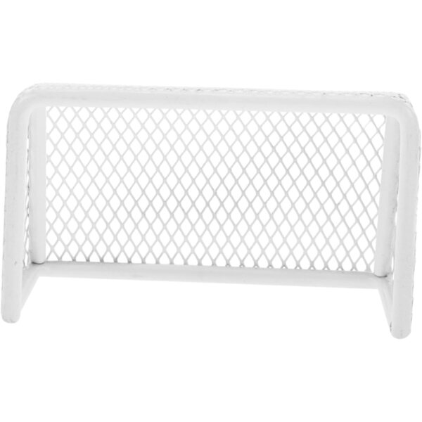 Hemobllo Mini-Fußballtor für Puppenhaus, 11 x 6 x 6,5 cm, mit Stahlnetz