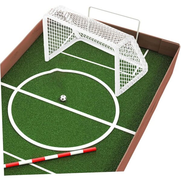 Hemobllo Mini-Fußballtor für Puppenhaus, 11 x 6 x 6,5 cm, mit Stahlnetz