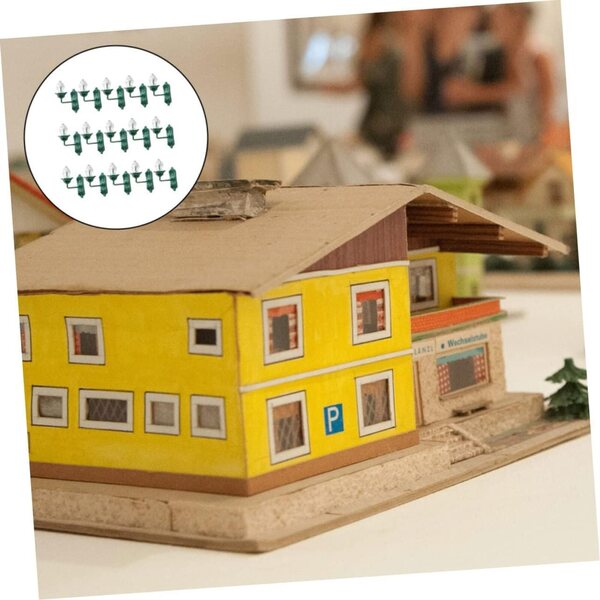 Hemobllo Set vun 25 Miniatur Wandlampen aus Stol fir Miniaturhaiser