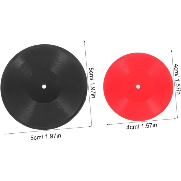 Hemobllo 12 Mini Discos de Vinil Coloridos para Casas de Bonecas e Decorações em Miniatura