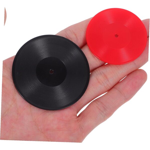 Hemobllo 12 Mini Discos de Vinil Coloridos para Casas de Bonecas e Decorações em Miniatura