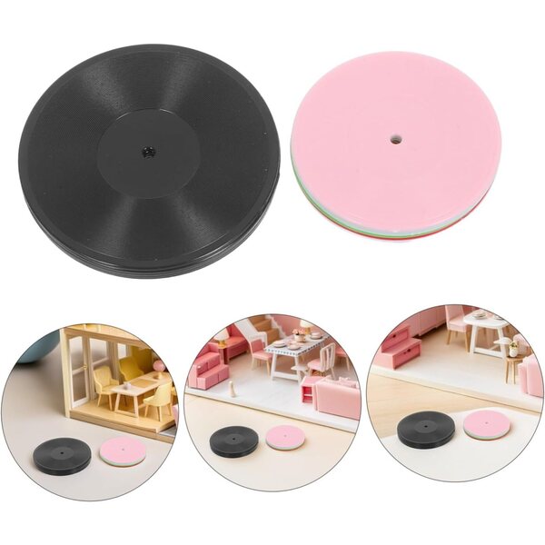 Hemobllo 12 Mini Discos de Vinil Coloridos para Casas de Bonecas e Decorações em Miniatura