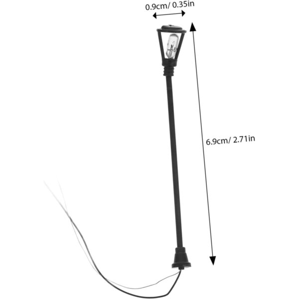 Hemobllo 10 Mini Luzes de Rua em ABS para Decoração de Jardins e Casas de Bonecas