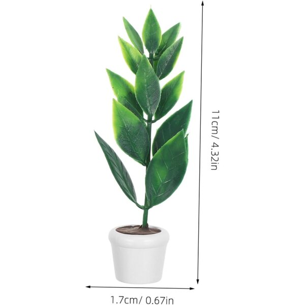 Hemobllo Mini plantes dans des pots en plastique pour maison de poupée et décoration de jardin