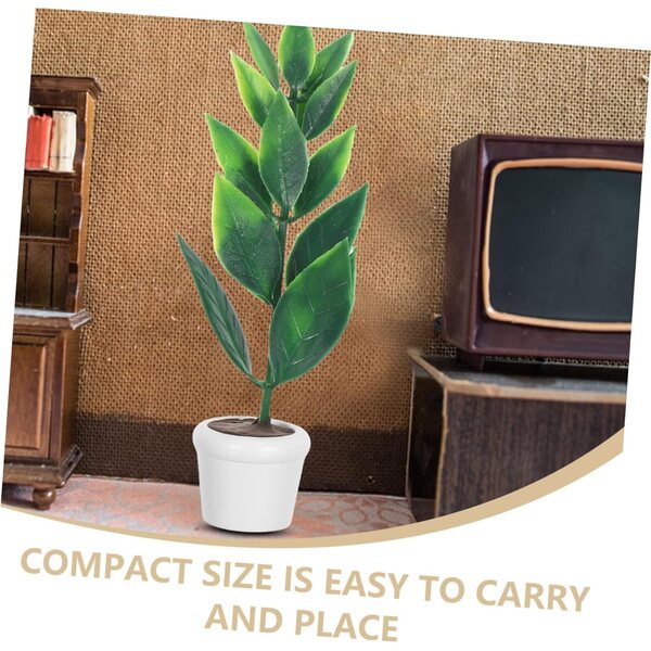 Hemobllo Mini plantes dans des pots en plastique pour maison de poupée et décoration de jardin