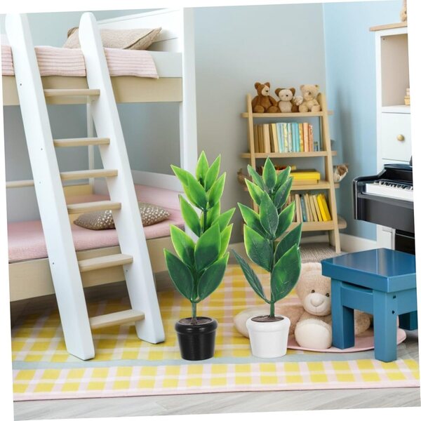Hemobllo Mini plantes dans des pots en plastique pour maison de poupée et décoration de jardin
