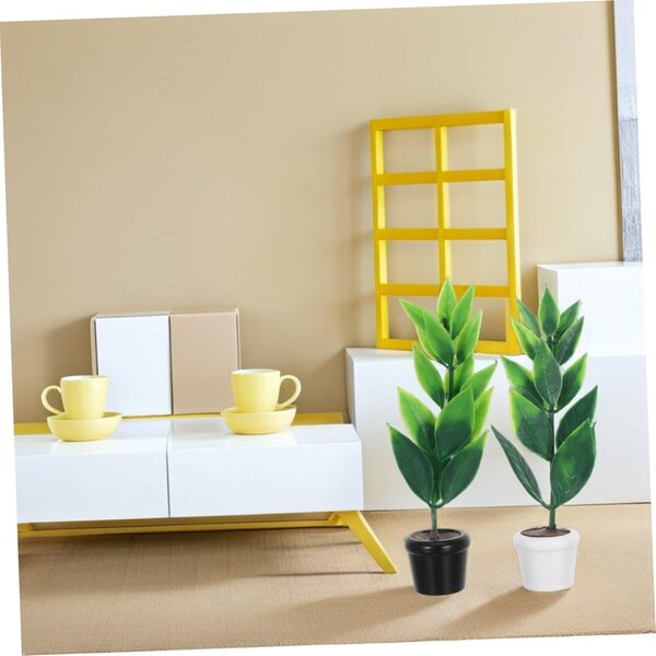 Hemobllo Mini plantes dans des pots en plastique pour maison de poupée et décoration de jardin