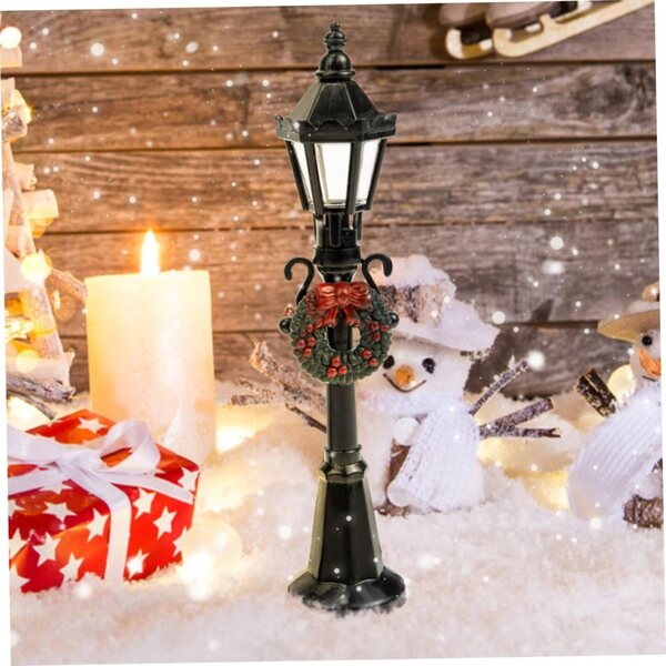 Mini Street Luuchten fir Poppenhaiser 4pcs Dekorative Lampposts 12cm