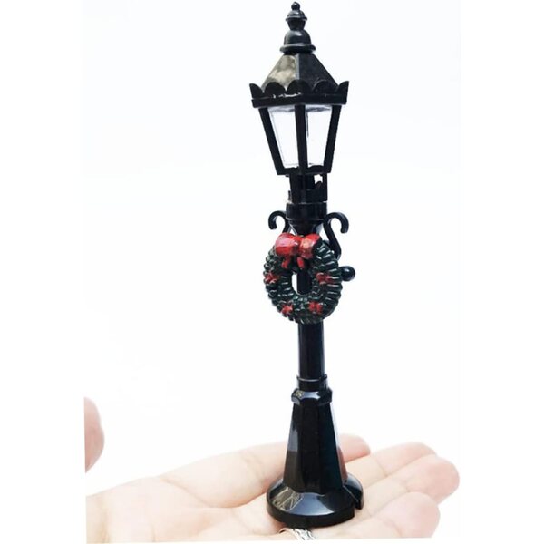 Mini Street Luuchten fir Poppenhaiser 4pcs Dekorative Lampposts 12cm