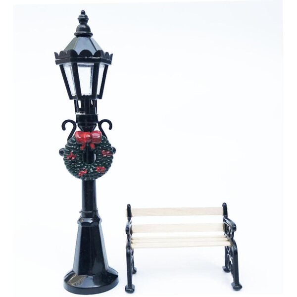 Mini Street Luuchten fir Poppenhaiser 4pcs Dekorative Lampposts 12cm