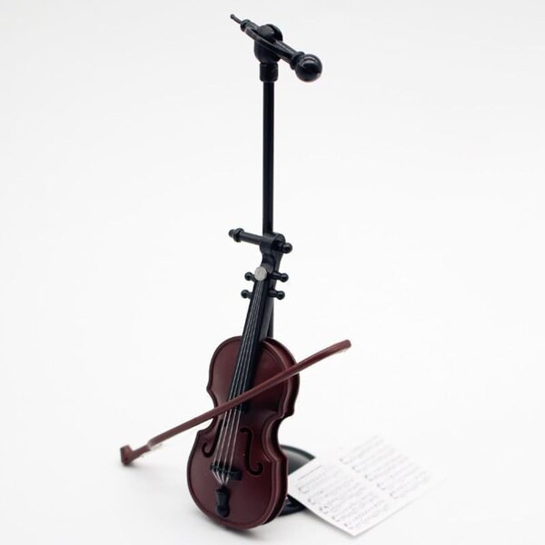 Violon miniature pour maisons de poupées et jardins de fées - Détails réalistes