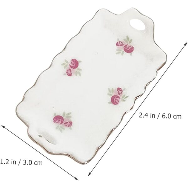 Set miniatural din ceramică pentru casă de păpuși Hemobllo, cești realiste și ceainic