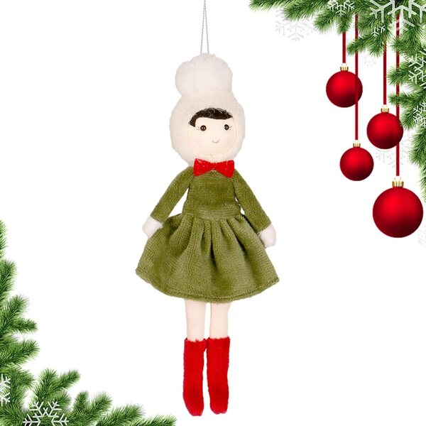 Plüsch-Weihnachtspuppenanhänger für Baum-, Tisch- und Innendekoration