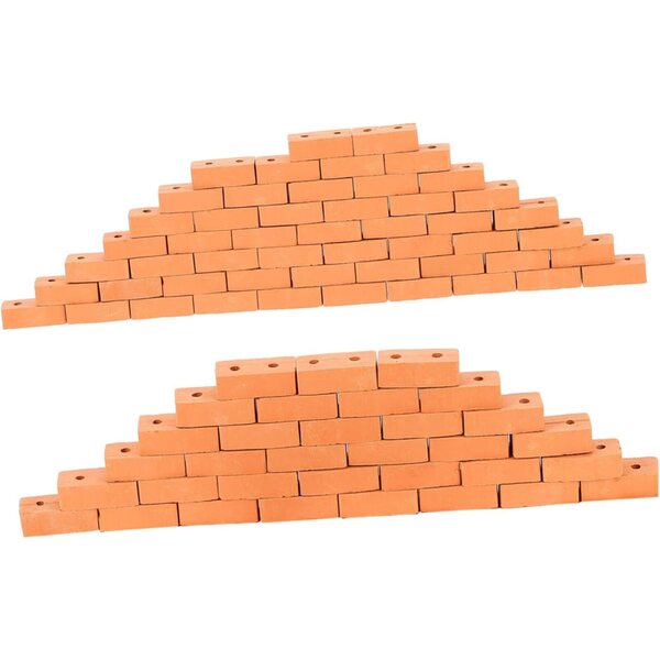 Hemobllo Mini Ladrillos Realistas 100 Teile für Puppenhäuser und Dioramen 3x1,5x1 cm
