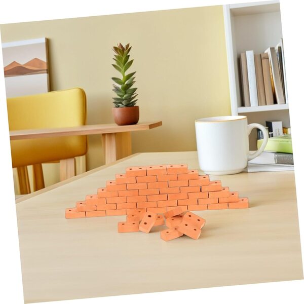 Hemobllo Mini Ladrillos Realistas 100 Teile für Puppenhäuser und Dioramen 3x1,5x1 cm