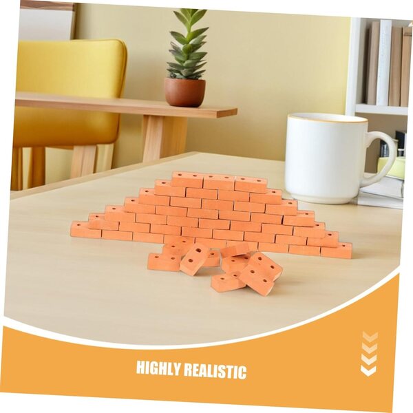 Hemobllo Mini Ladrillos Realistas 100 Teile für Puppenhäuser und Dioramen 3x1,5x1 cm