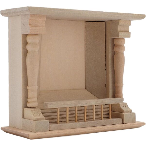 Caminetto in Legno per Casa delle Bambole - Scala 1:12, Design Raffinato e Minimalista