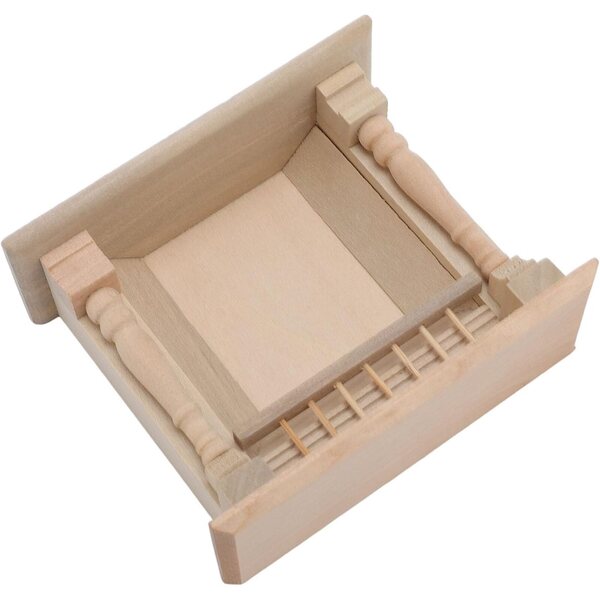 Caminetto in Legno per Casa delle Bambole - Scala 1:12, Design Raffinato e Minimalista