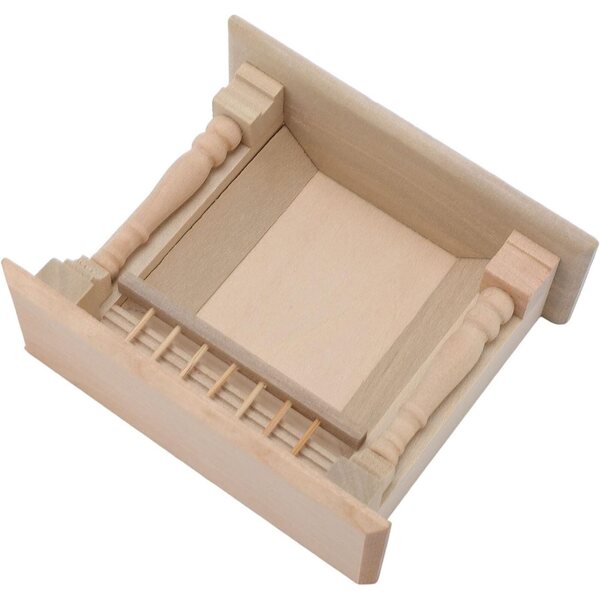 Caminetto in Legno per Casa delle Bambole - Scala 1:12, Design Raffinato e Minimalista