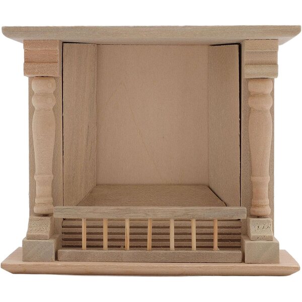 Caminetto in Legno per Casa delle Bambole - Scala 1:12, Design Raffinato e Minimalista
