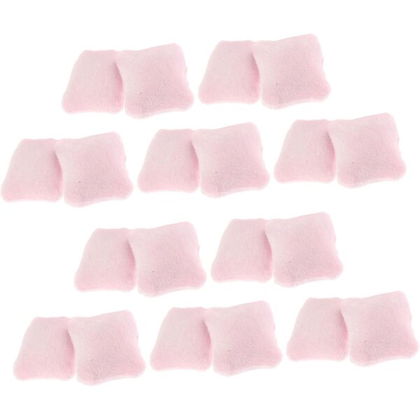 Hemobllo 20pcs Mini Dollhouse Miniature Pillows Flannel Decor 1:12