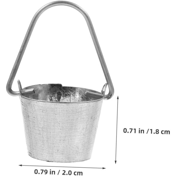 Hemobllo 10 mini cubos de metal com alça para decorações e jardins em miniatura