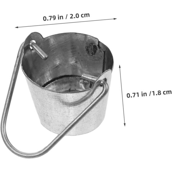 Hemobllo 10 mini cubos de metal com alça para decorações e jardins em miniatura