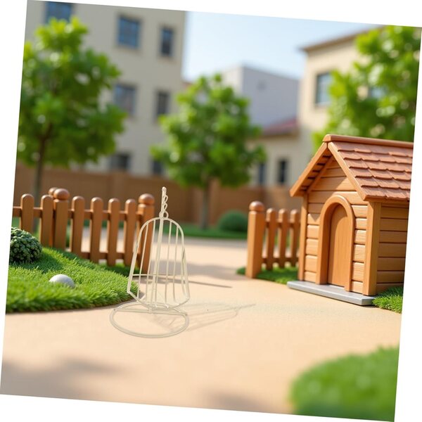 Hemobllo 2 Mini Cadeiras Suspensas de Ferro para Casas de Bonecas e Decorações 17x10 cm