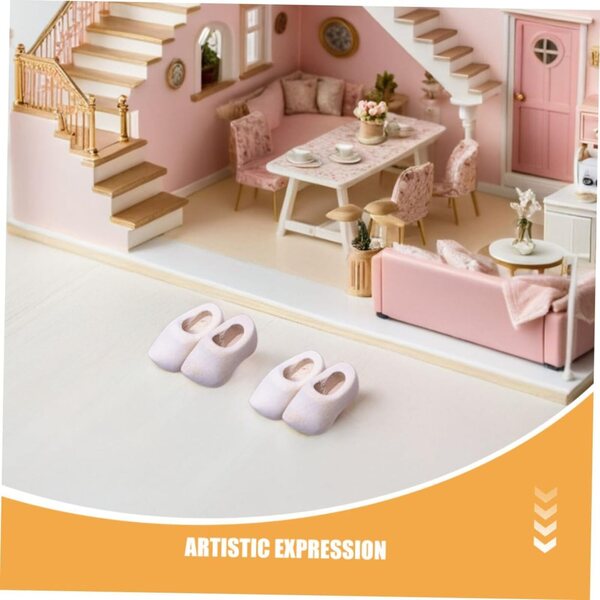 Hemobllo 6 Pairs Mini Onkomplett Holzschong fir Poppenhaiser an DIY