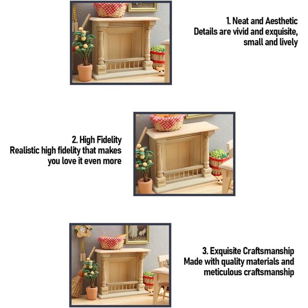 Camino in Legno di Betulla per Casa delle Bambole Scala 1:12 - Miniatura Fai-da-te