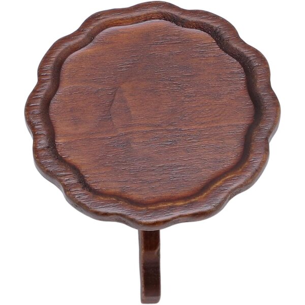Table ronde en bois pour maisons de poupées à l'échelle 1:12, couleur marron