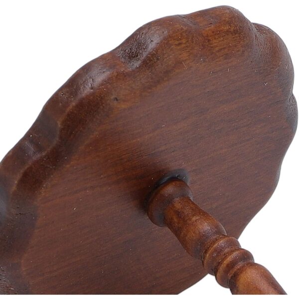 Table ronde en bois pour maisons de poupées à l'échelle 1:12, couleur marron