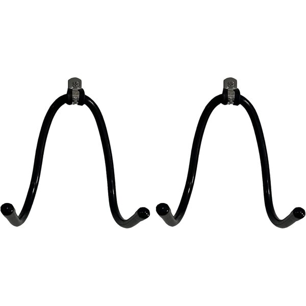Pmsanzay set 2 espositori paredi per bambole con ganci regolabili in metallo nero