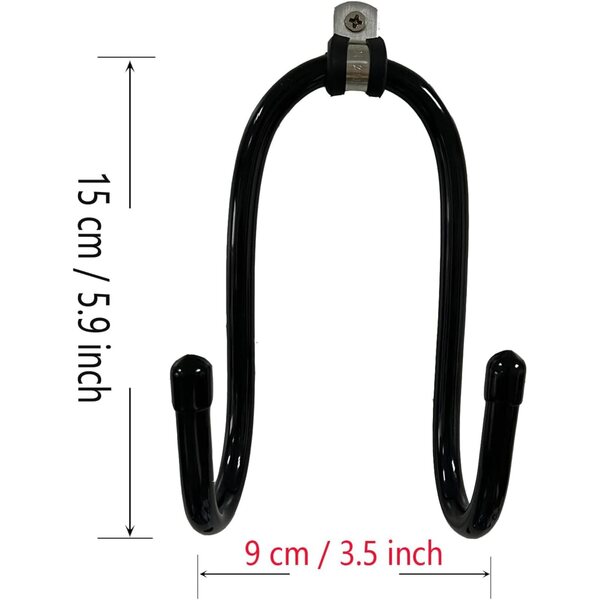 Pmsanzay set 2 espositori paredi per bambole con ganci regolabili in metallo nero