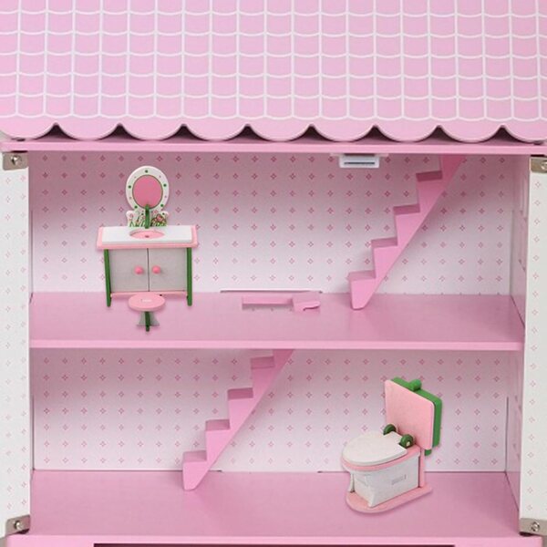Holzmöbel-Set für Puppenhaus-Miniatur-Badezimmer 1:12