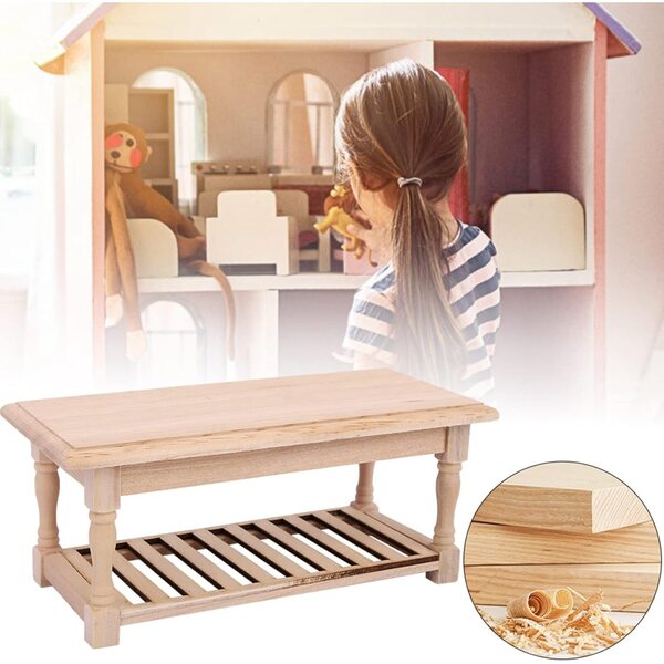 Mini mobili da tavolo in legno elegante, decorazione sala da pranzo e casa delle bambole