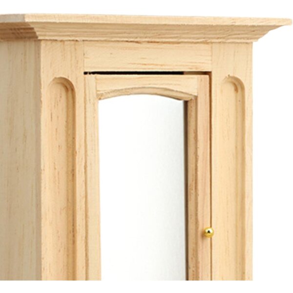 Armadio in Miniatura 1:12 in Legno con Specchio Acrilico per Casa delle Bambole