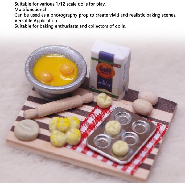 Decorazione Miniatura 1:12 Cucina Panetteria per Casa Bambole Articolate