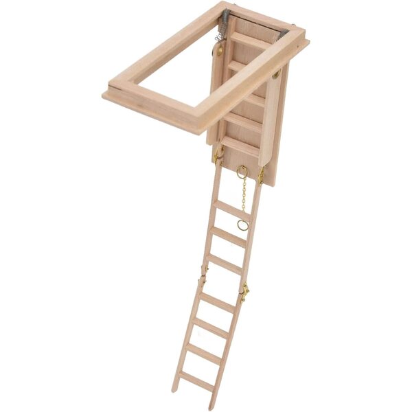 Taidda Klappleiter aus Holz für Puppenhaus, 1:12 realistische Miniatur