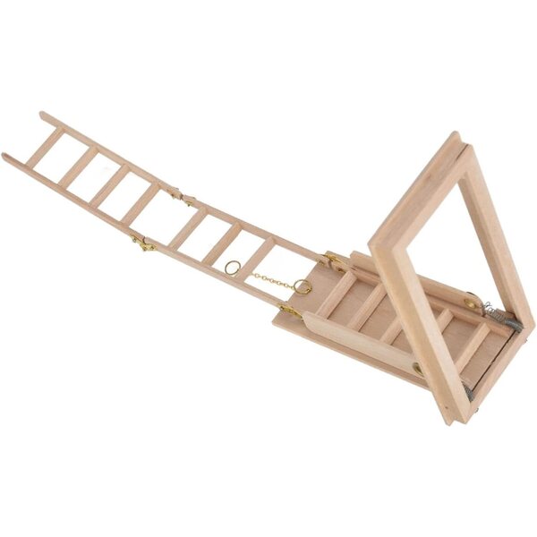 Taidda Klappleiter aus Holz für Puppenhaus, 1:12 realistische Miniatur