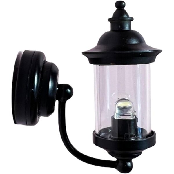1:12 Puppenhaus-Lichtset mit Kronleuchter und batteriebetriebener Wandlampe