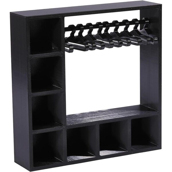Armadio per bambole rosa con 10 grucce, organizer compatto e portatile CONCHLERY
