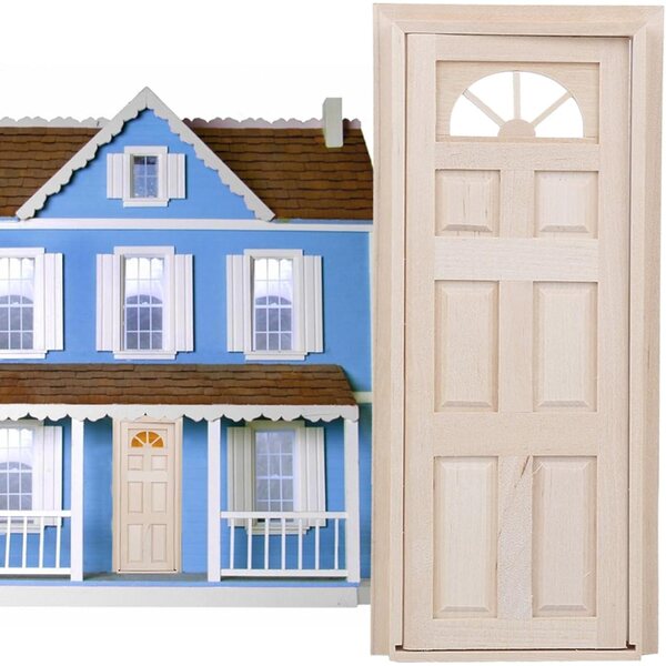 Eminchu Miniatur-Tür aus Birke 1:12 für DIY-Puppenhaus 7,8 x 3,5 cm