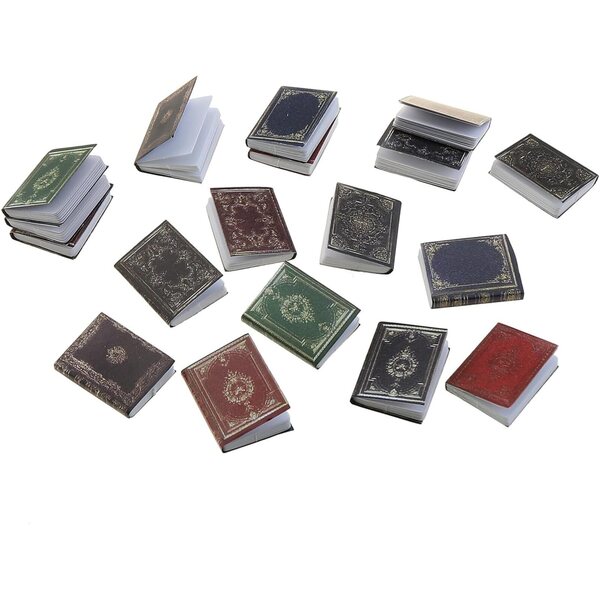 Set mit 18 Mini-Papierbüchern für Dekoration und Fotozubehör – 9 Stile
