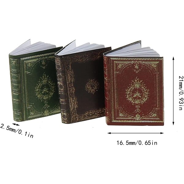 Set mit 18 Mini-Papierbüchern für Dekoration und Fotozubehör – 9 Stile
